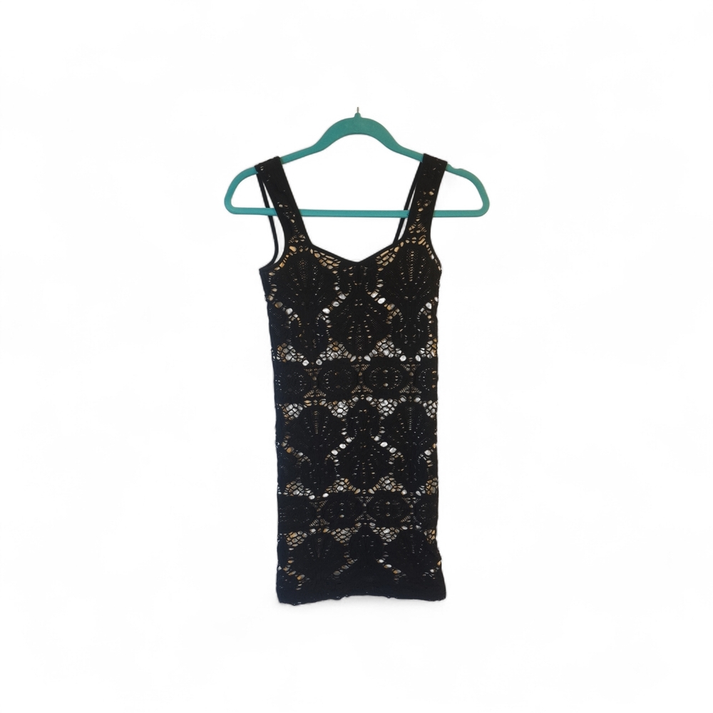 Elegant Black Lace Mini Dress